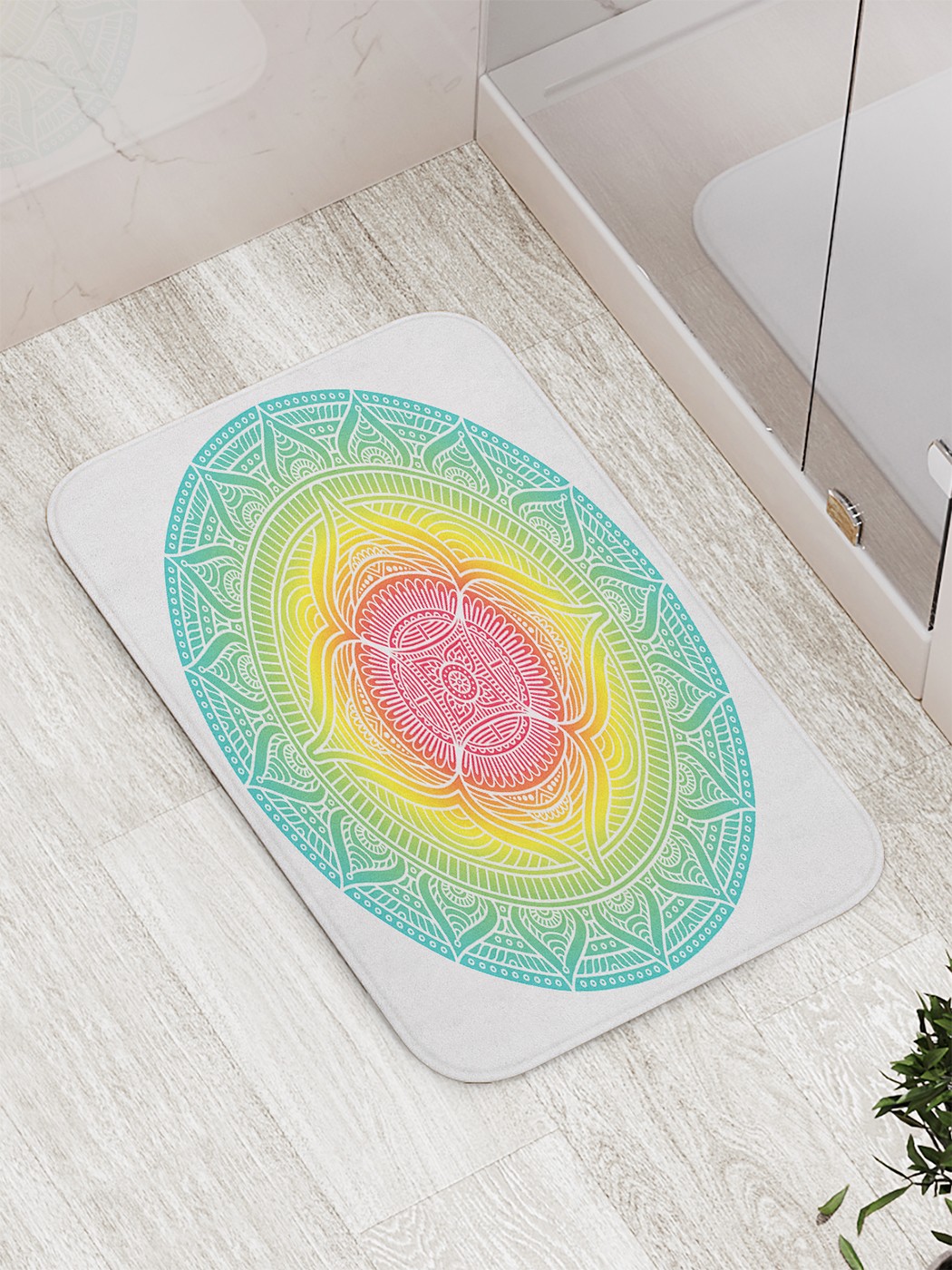 

Коврик противоскользящий для ванной, сауны, бассейна, 77х52 см bath_77762 JoyArty