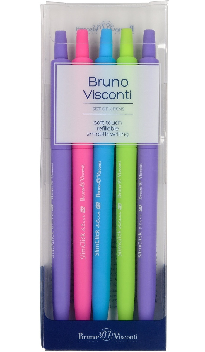 

Ручка шариковая Bruno Visconti SlimClick Special в ассортименте