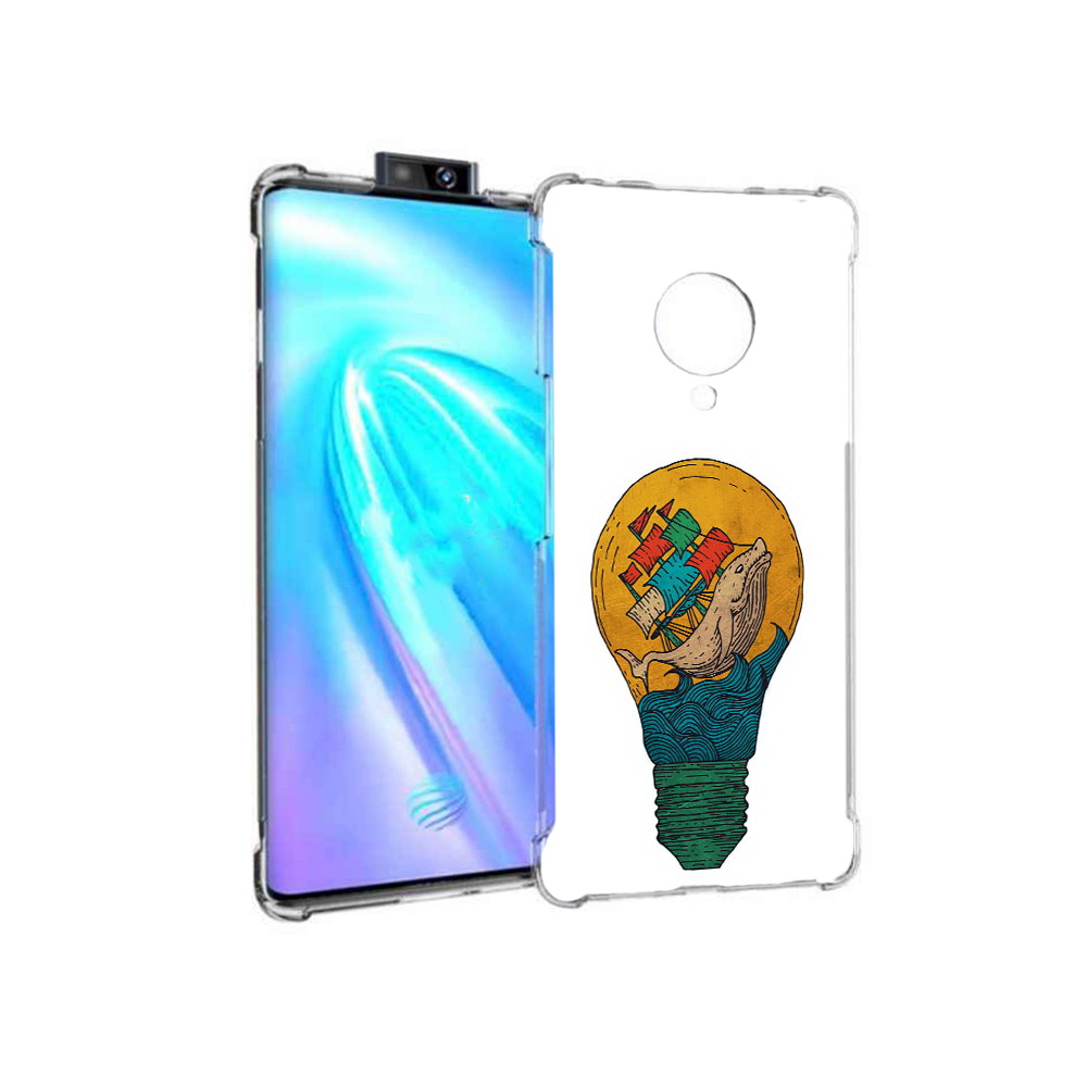 

Чехол MyPads Tocco для Vivo NEX 3 кит в лампочке с парусами (PT136035.381.387), Прозрачный, Tocco