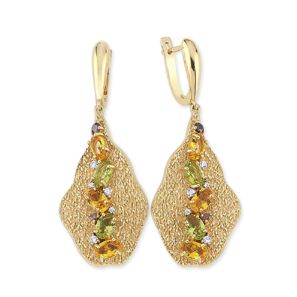 

Серьги из желтого золота с фианитом MOSTAR JEWELLERY MXS0002-E, MXS0002-E