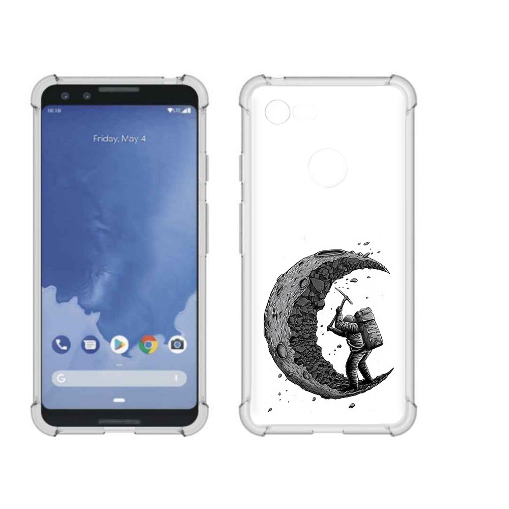

Чехол MyPads Tocco для Google Pixel 3 камненная луна, Прозрачный, Tocco