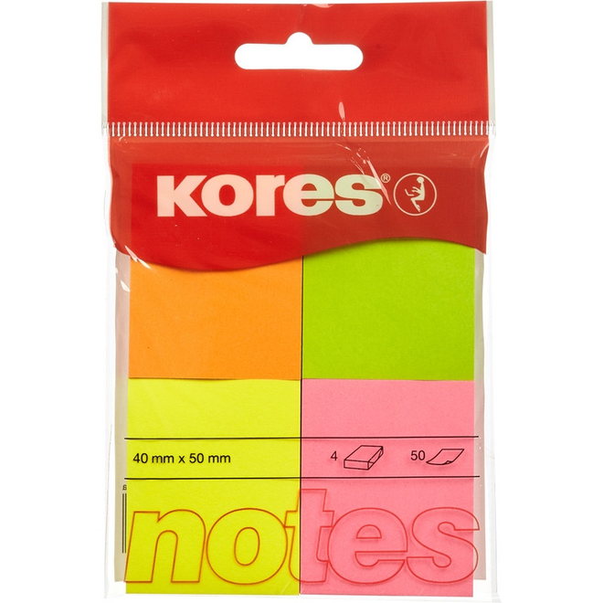 

Блок-кубик Kores 48450, 40х50, 4 цвета (200 л), Разноцветный