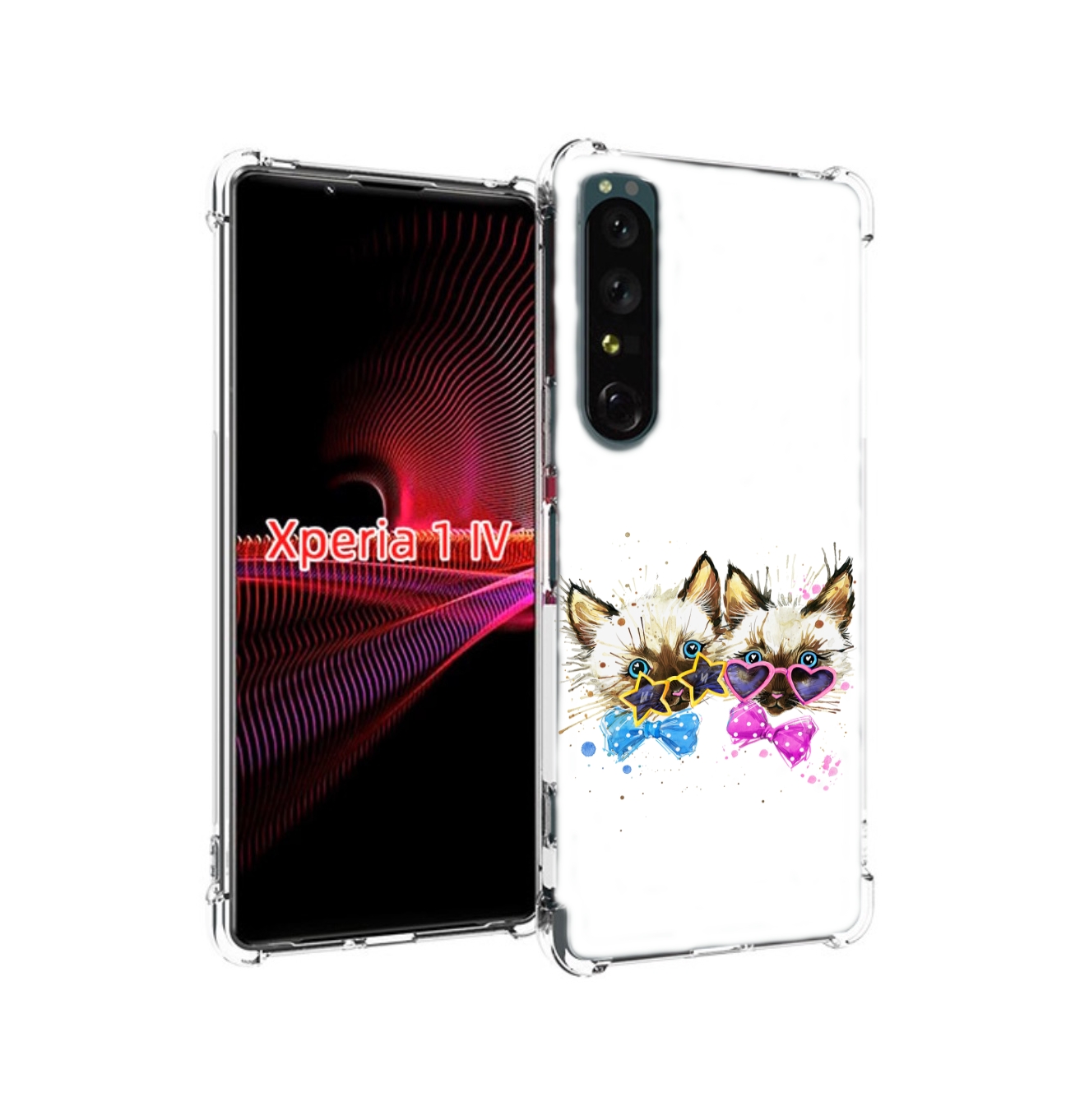 

Чехол задняя-панель-накладка-бампер MyPads милые котята для Sony Xperia 1 IV противоуда..., Прозрачный, Tocco