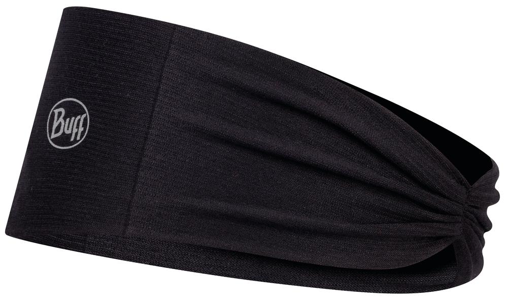 фото Повязка унисекс buff tapered headband solid black, one size