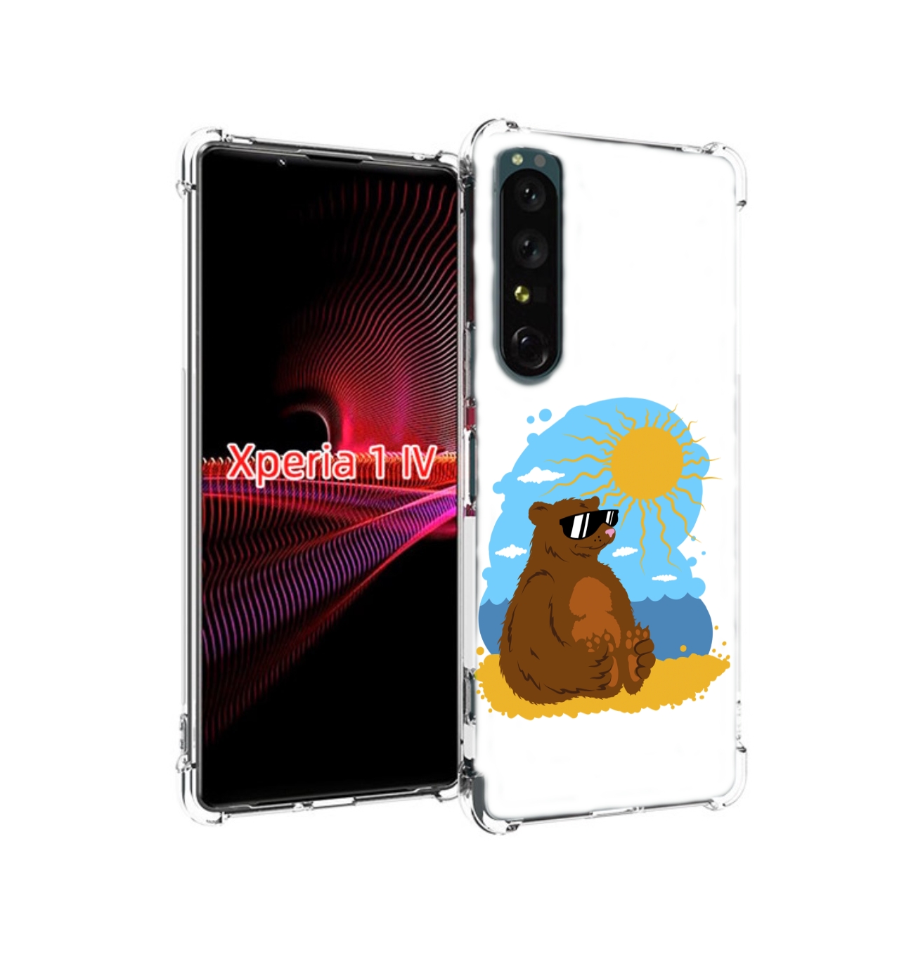 

Чехол накладка MyPads медведь на чиле для Sony Xperia 1 IV, Прозрачный, Tocco