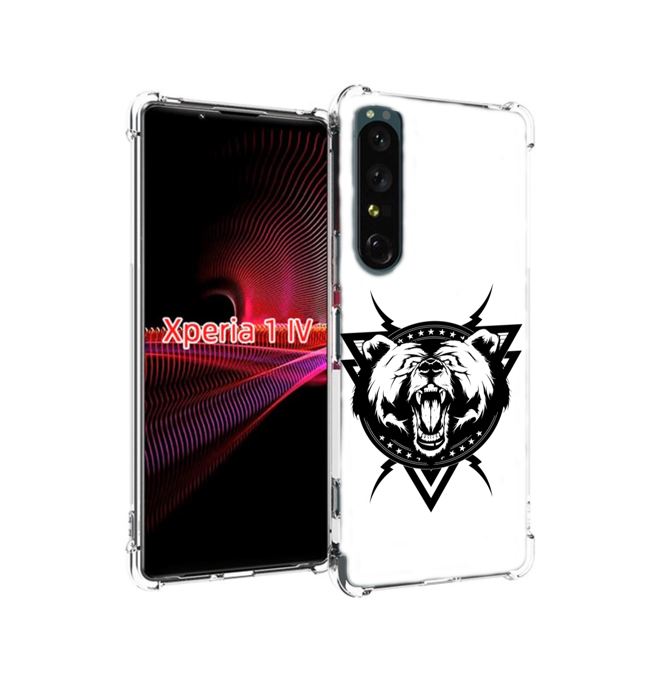 

Чехол накладка MyPads медведь в треугольнике для Sony Xperia 1 IV, Прозрачный, Tocco