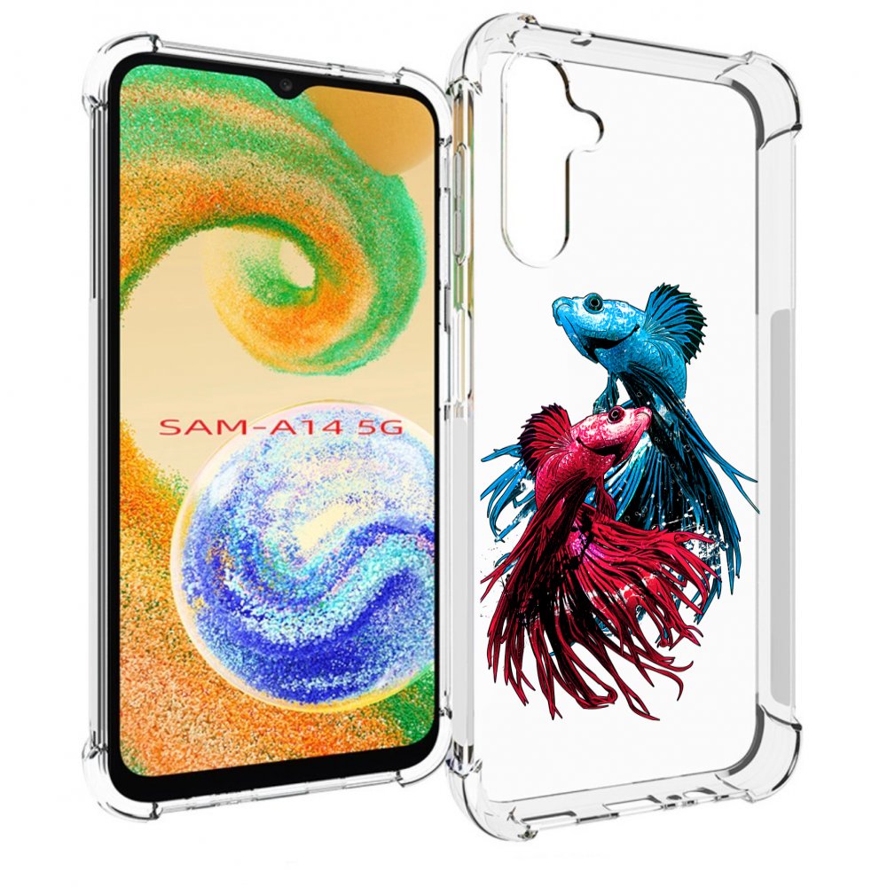 

Чехол MyPads рыбы петушки для Samsung Galaxy A14 5G, Прозрачный, Tocco