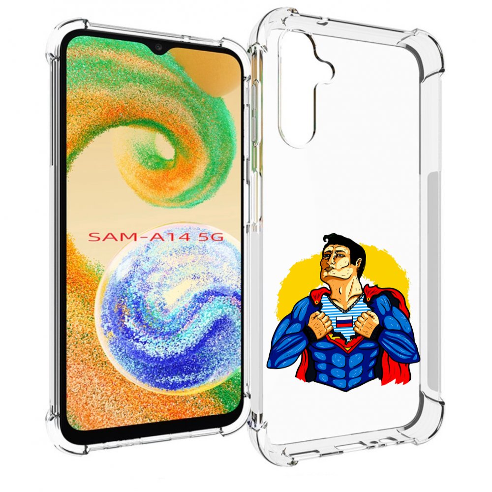 

Чехол MyPads русский супермен для Samsung Galaxy A14 5G, Прозрачный, Tocco