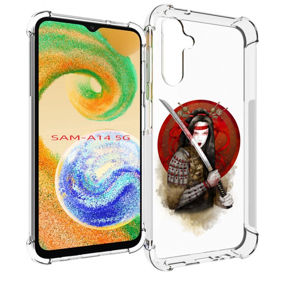 

Чехол MyPads рисованная девушка с катаной для Samsung Galaxy A14 5G, Прозрачный, Tocco
