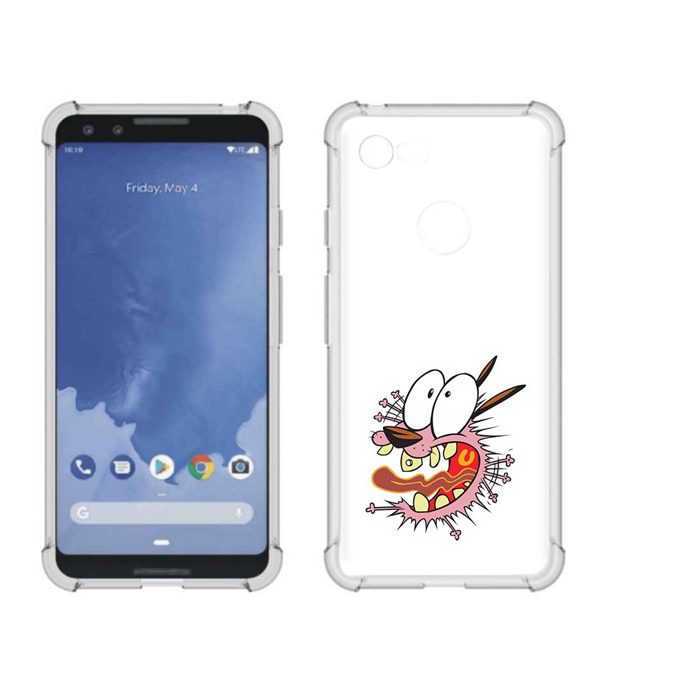 

Чехол MyPads Tocco для Google Pixel 3 испуганный бобик, Прозрачный, Tocco
