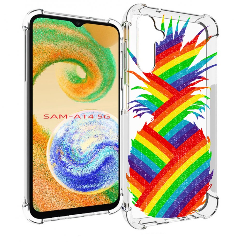 

Чехол MyPads радужный ананас для Samsung Galaxy A14 5G, Прозрачный, Tocco