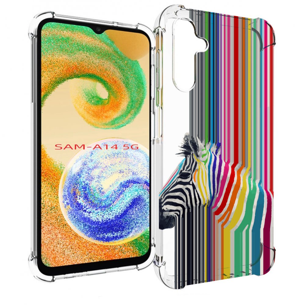 

Чехол MyPads радужная зебра для Samsung Galaxy A14 5G, Прозрачный, Tocco