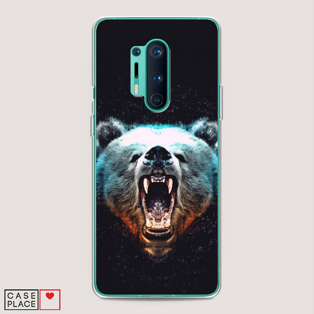 

Чехол Awog на OnePlus 8 Pro / ВанПлас 8 Pro "Медведь", Коричневый;голубой;черный, 151050-2