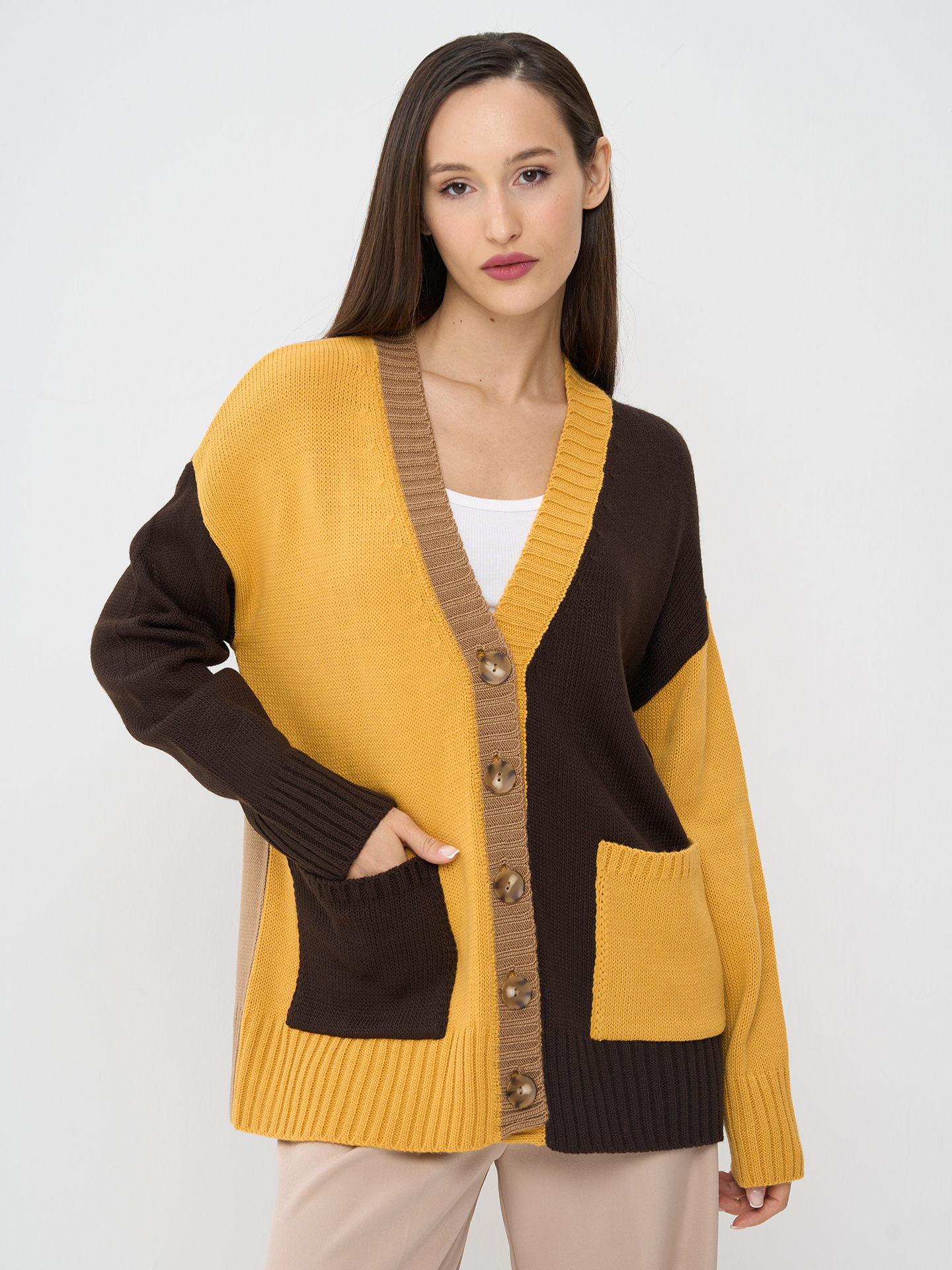 

Кардиган женский NEWVAY 9242-91040 желтый 54-56 RU, 9242-91040