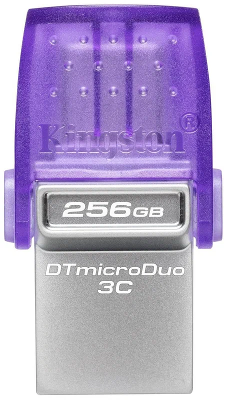 

Флешка Kingston DataTraveler microDuo 3C 256 ГБ фиолетовый (DTDUO3CG3/256GB), DataTraveler microDuo 3C