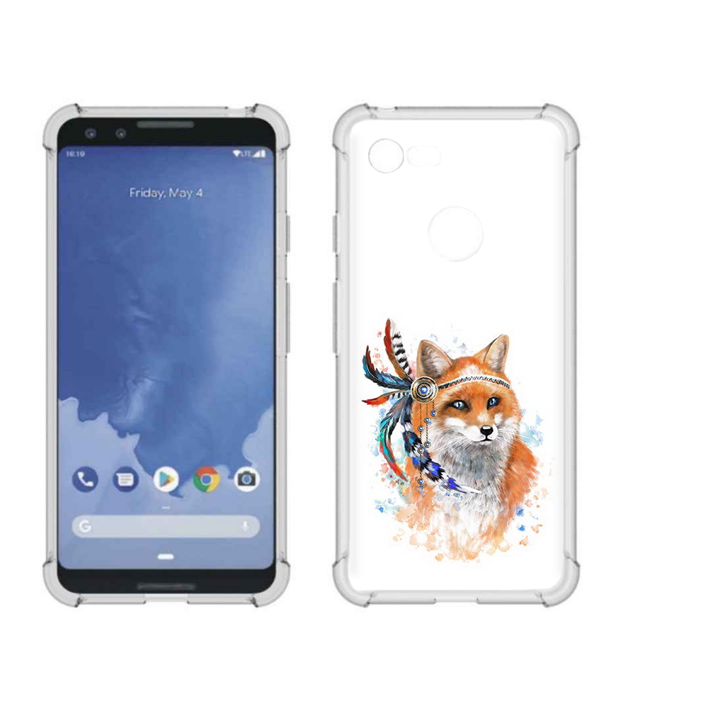 

Чехол MyPads Tocco для Google Pixel 3 инду лиса, Прозрачный, Tocco
