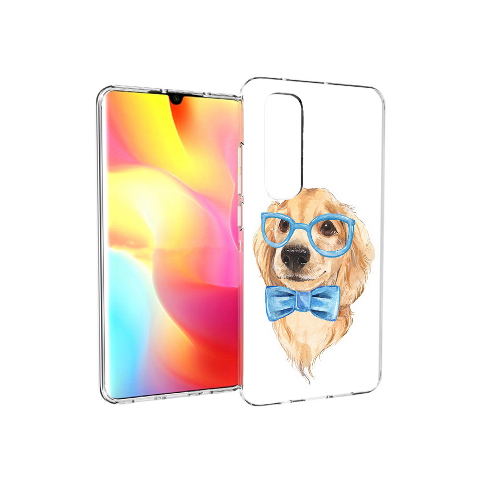 

Чехол MyPads Tocco для Xiaomi Mi Note 10 Lite Собака интеллигент (PT149714.254.159), Прозрачный, Tocco