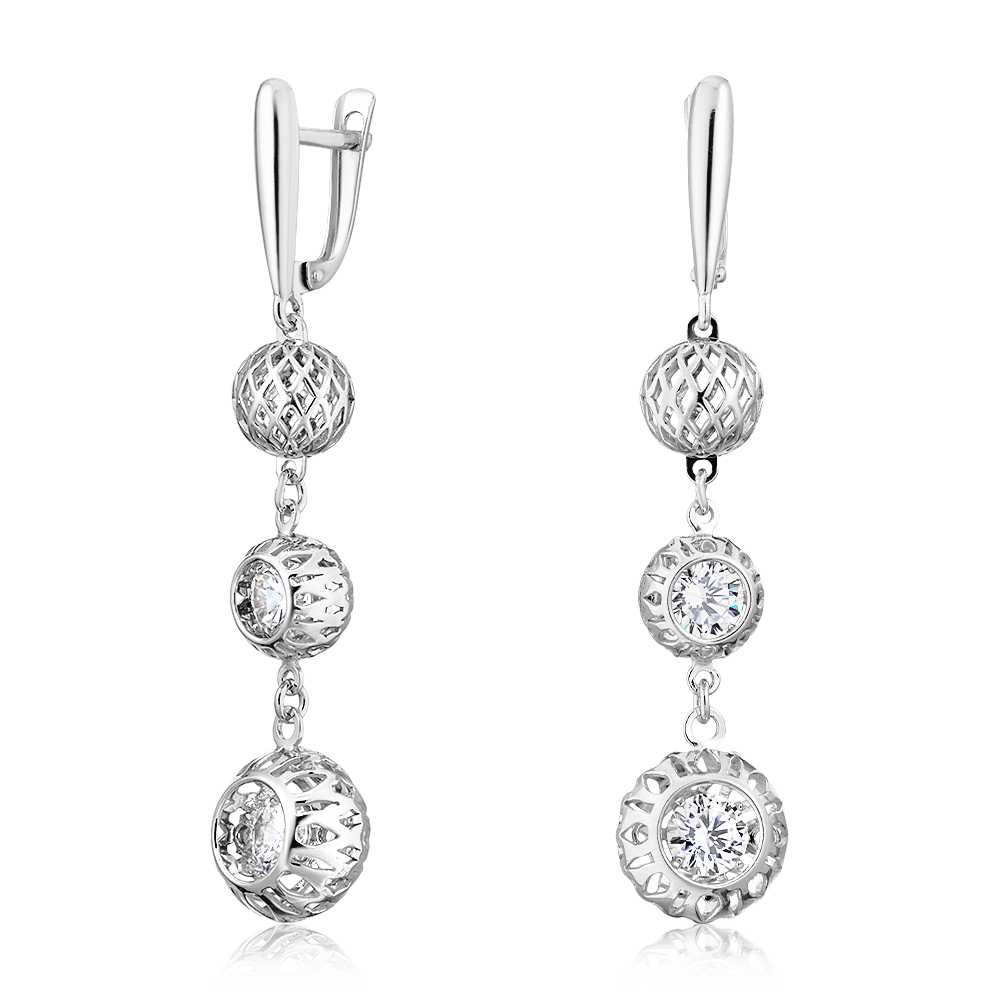 

Серьги из серебра с фианитом ЮВЕЛИР КАРАТ 2129296/9