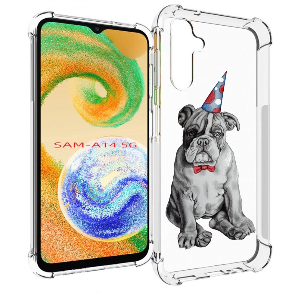 

Чехол MyPads праздничный щенок для Samsung Galaxy A14 5G, Прозрачный, Tocco