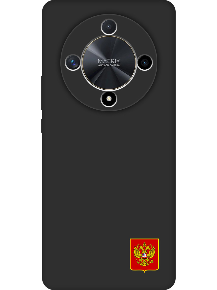 

Силиконовый чехол на Honor X9b / X50 с принтом "Герб России" матовый черный, 781974381