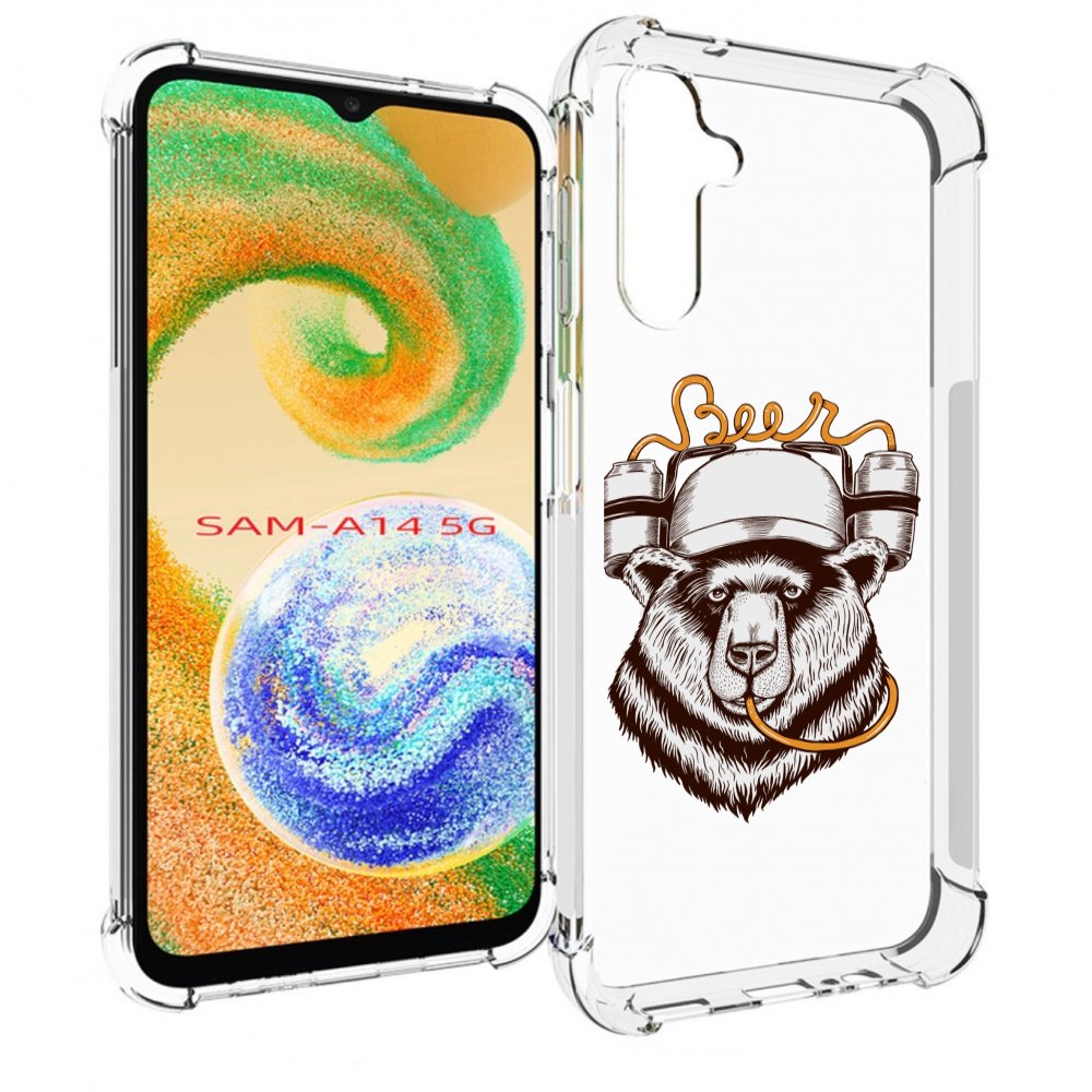 

Чехол MyPads пивной медведь для Samsung Galaxy A14 5G, Прозрачный, Tocco