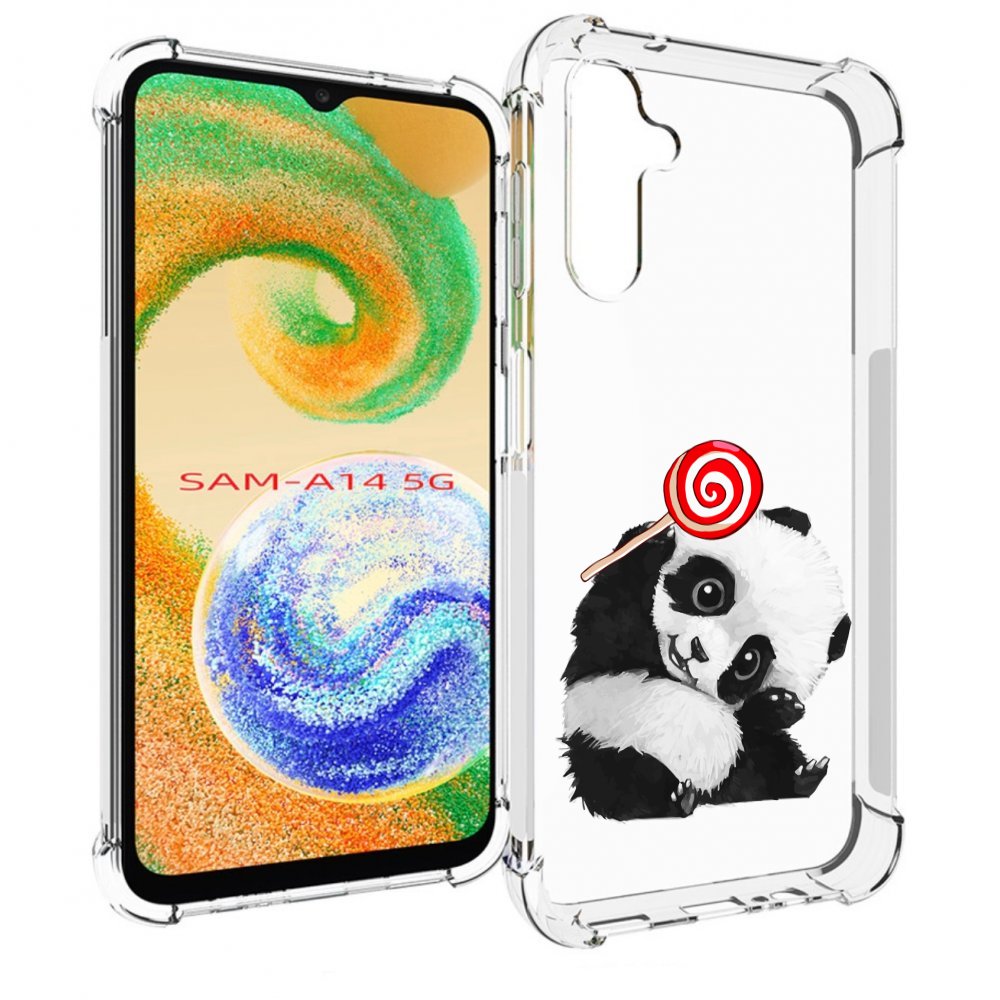 

Чехол MyPads панда с леденцом для Samsung Galaxy A14 5G, Прозрачный, Tocco