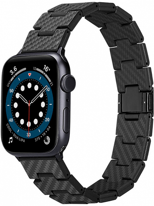 Ремешок Pitaka Carbon Fiber Retro для Apple Watch Series SE/7-1 42/44/45 mm (AWB1004)