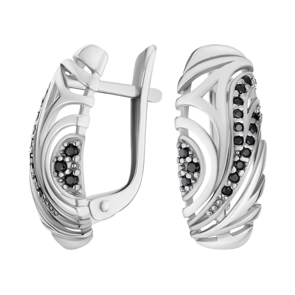 

Серьги из серебра ЮВЕЛИР КАРАТ 2828757/9, фианит, 2828757/9