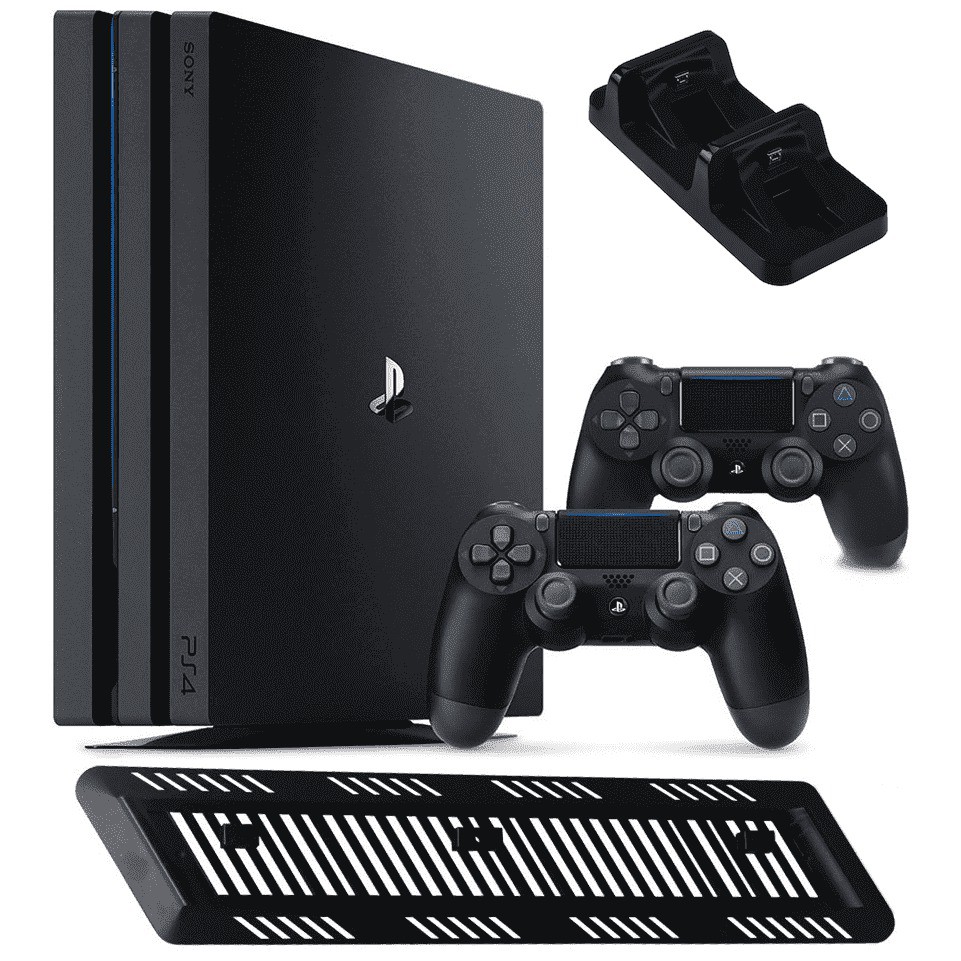 

Игровая приставка Sony PlayStation 4 Slim (1TB) (CUH-2208B) + 2-й геймпад +станция + стенд, Черный, PlayStation 4 Slim