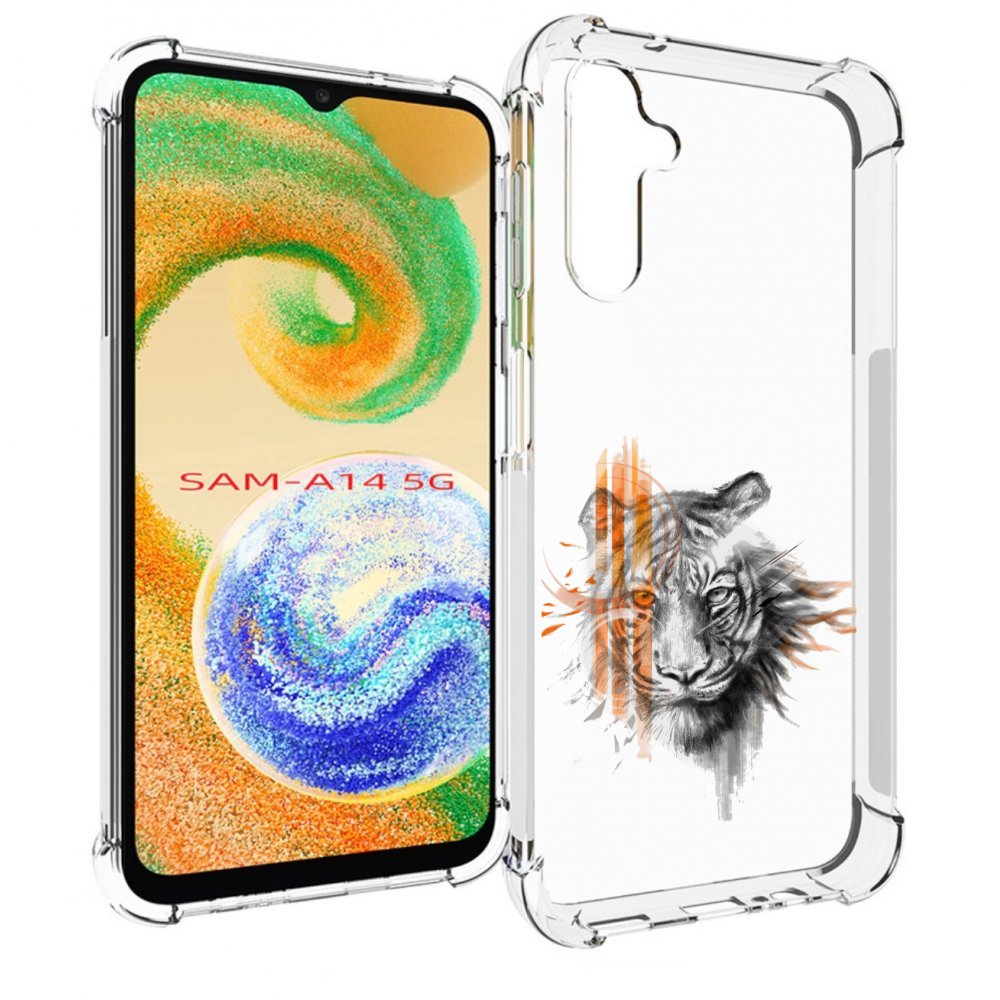 

Чехол MyPads огненный тигр для Samsung Galaxy A14 5G, Прозрачный, Tocco