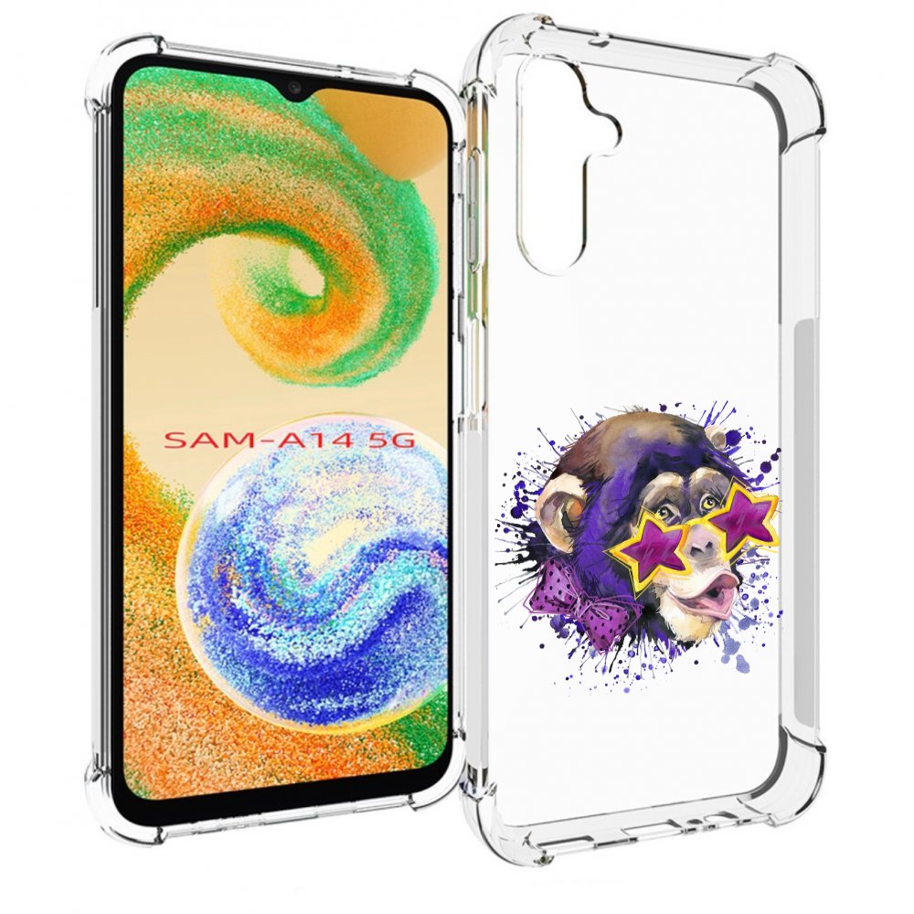 

Чехол MyPads обезьяна в очках для Samsung Galaxy A14 5G, Прозрачный, Tocco