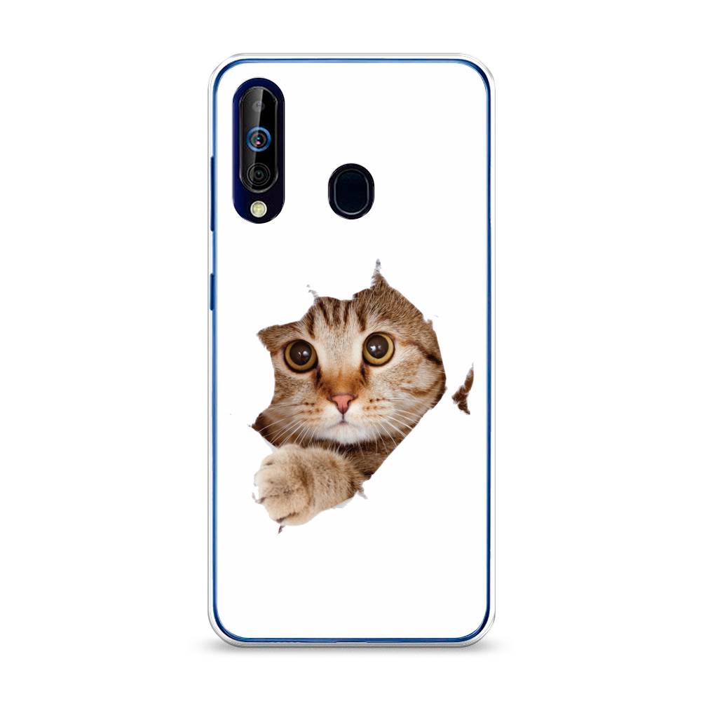 

Чехол на Samsung Galaxy A60 "Кот и бумага", Белый;коричневый, 28250-1