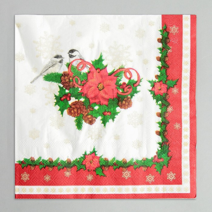 

Салфетки бумажные "Птички", набор 20 шт., 33x33 см, Белый, 328903