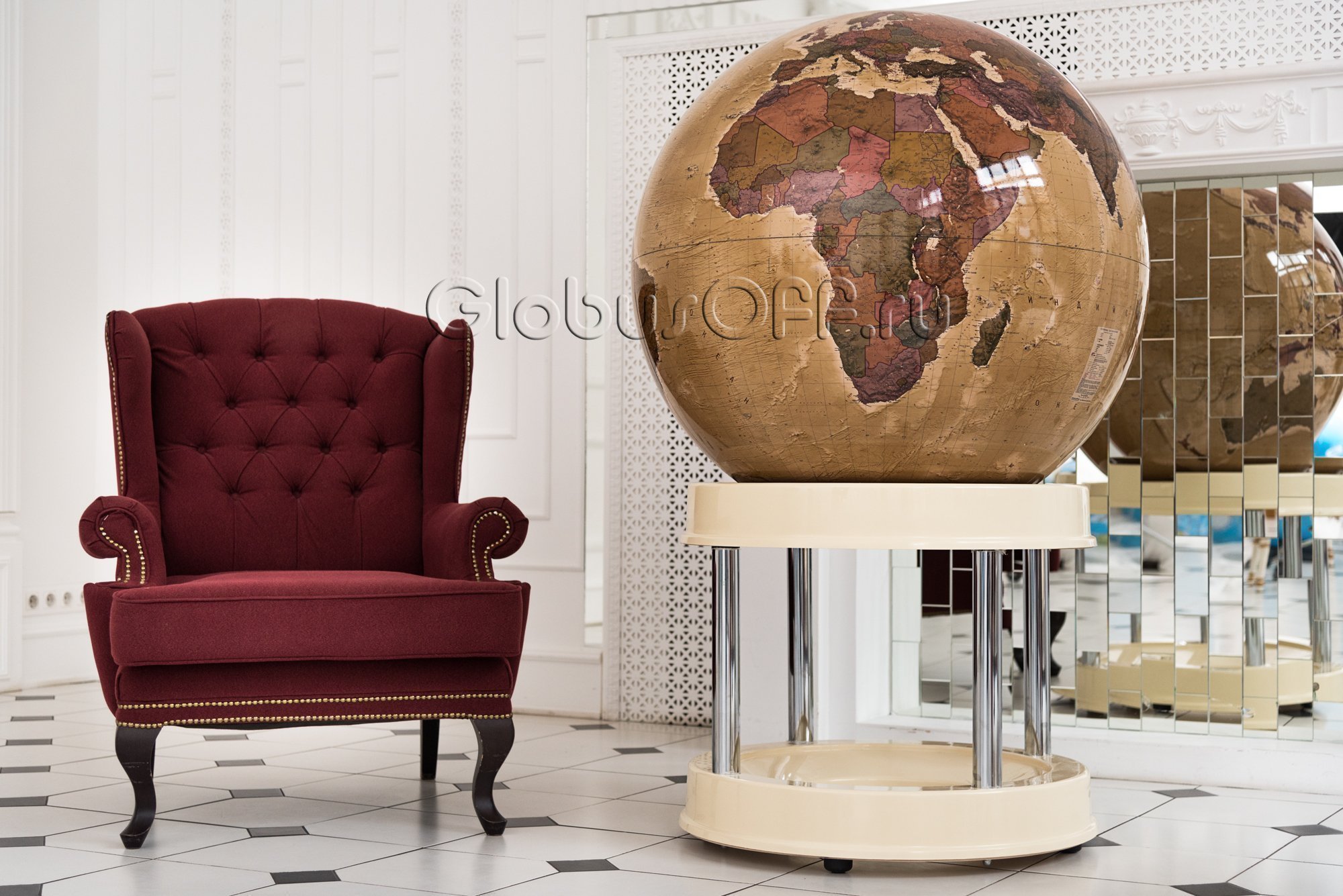 

Глобус политический в стиле ретро на пластиковой подставке, d=95 см