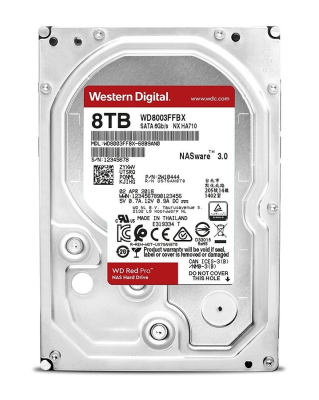 Жесткий диск WD SATA 8TB 6GB/S 256MB RED PRO 8 ТБ (WD8003FFBX)