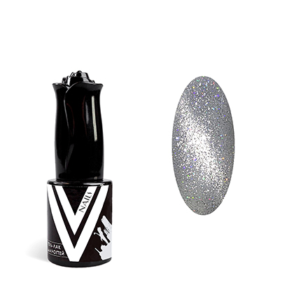 Купить Гель-лак Vogue Nails серебряный магнитный с блестками плотный 10 мл