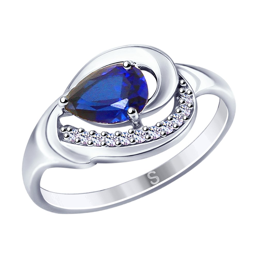 

Кольцо из серебра р. 19,5 SOKOLOV 88010055, корунд искусственный\фианит, 88010055