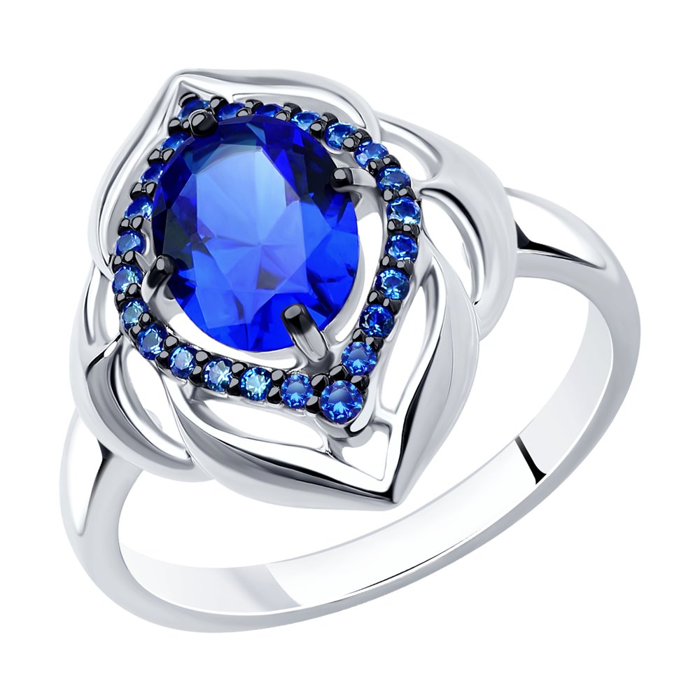 

Кольцо из серебра р. 17 SOKOLOV 88010035, корунд искусственный\фианит, 88010035