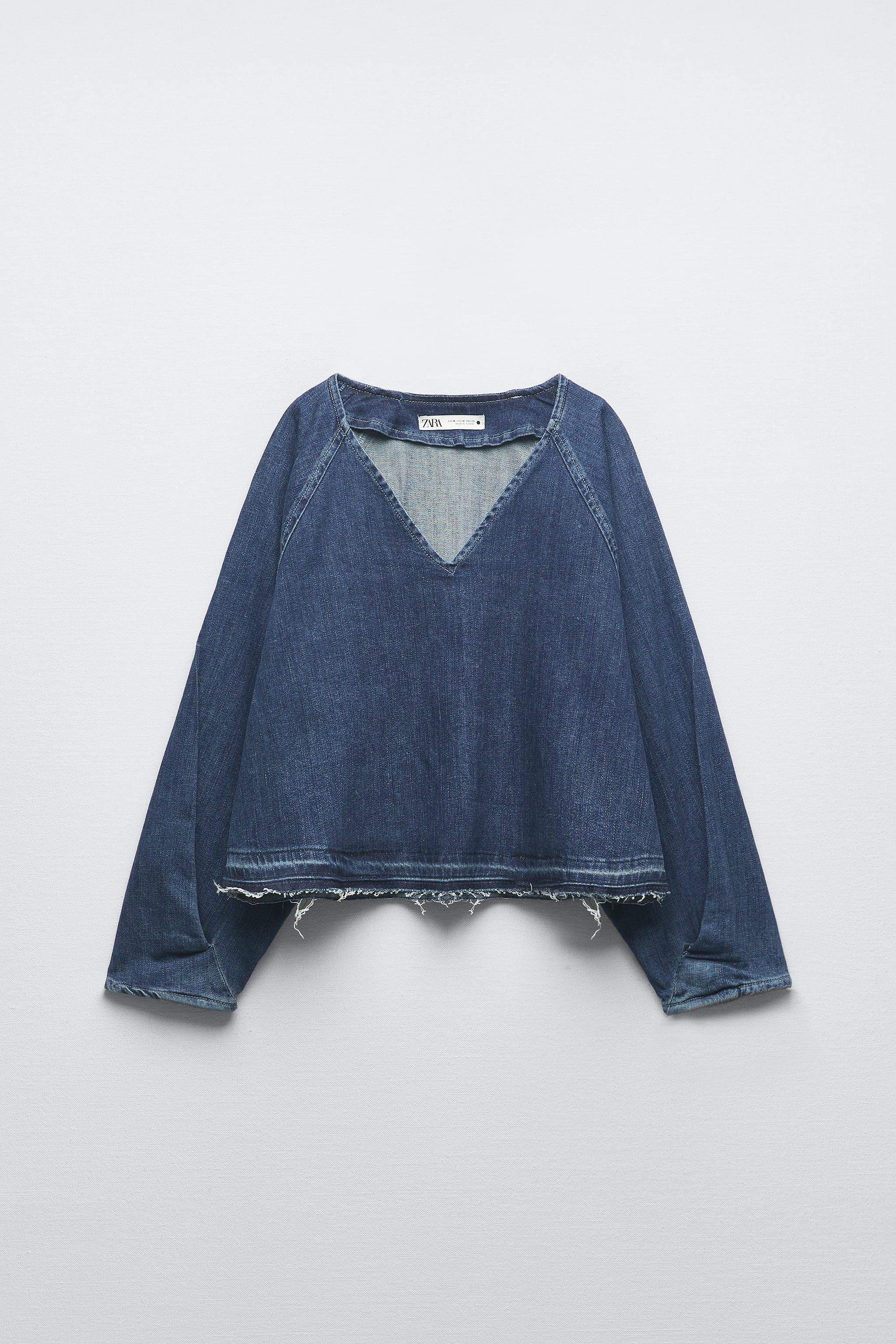 Пуловер женский ZARA 09863055 синий L (доставка из-за рубежа)