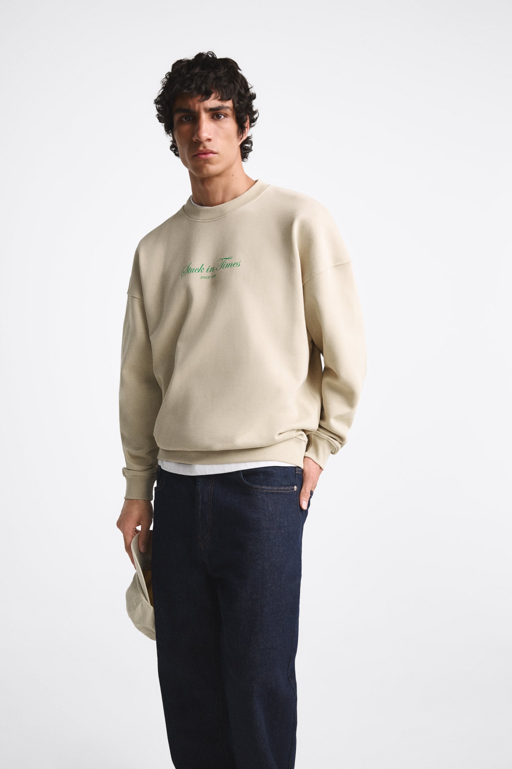 

Свитшот мужской ZARA 00679428 бежевый XL (доставка из-за рубежа), 00679428