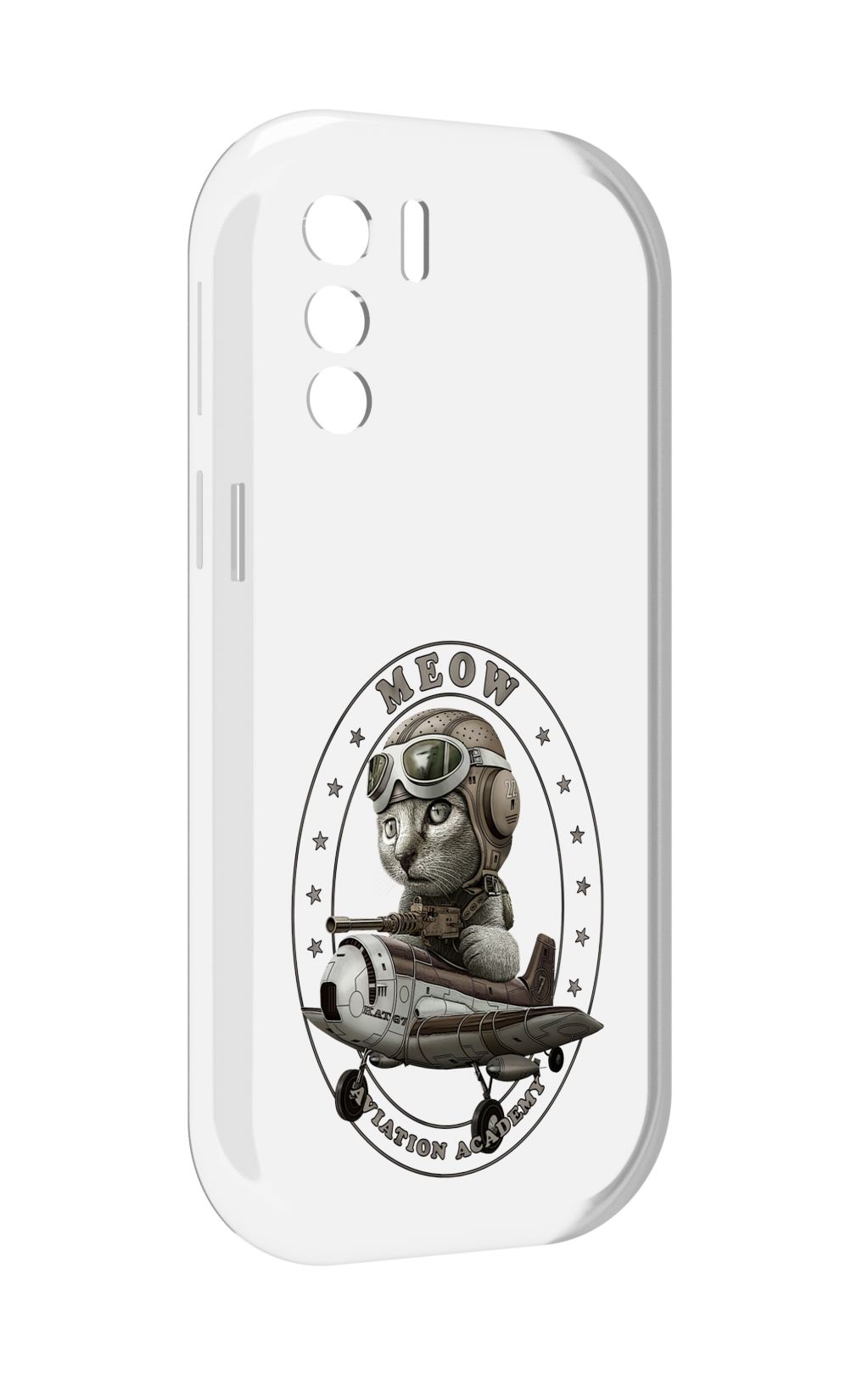 Чехол MyPads кот в самолете для UleFone Note 13P