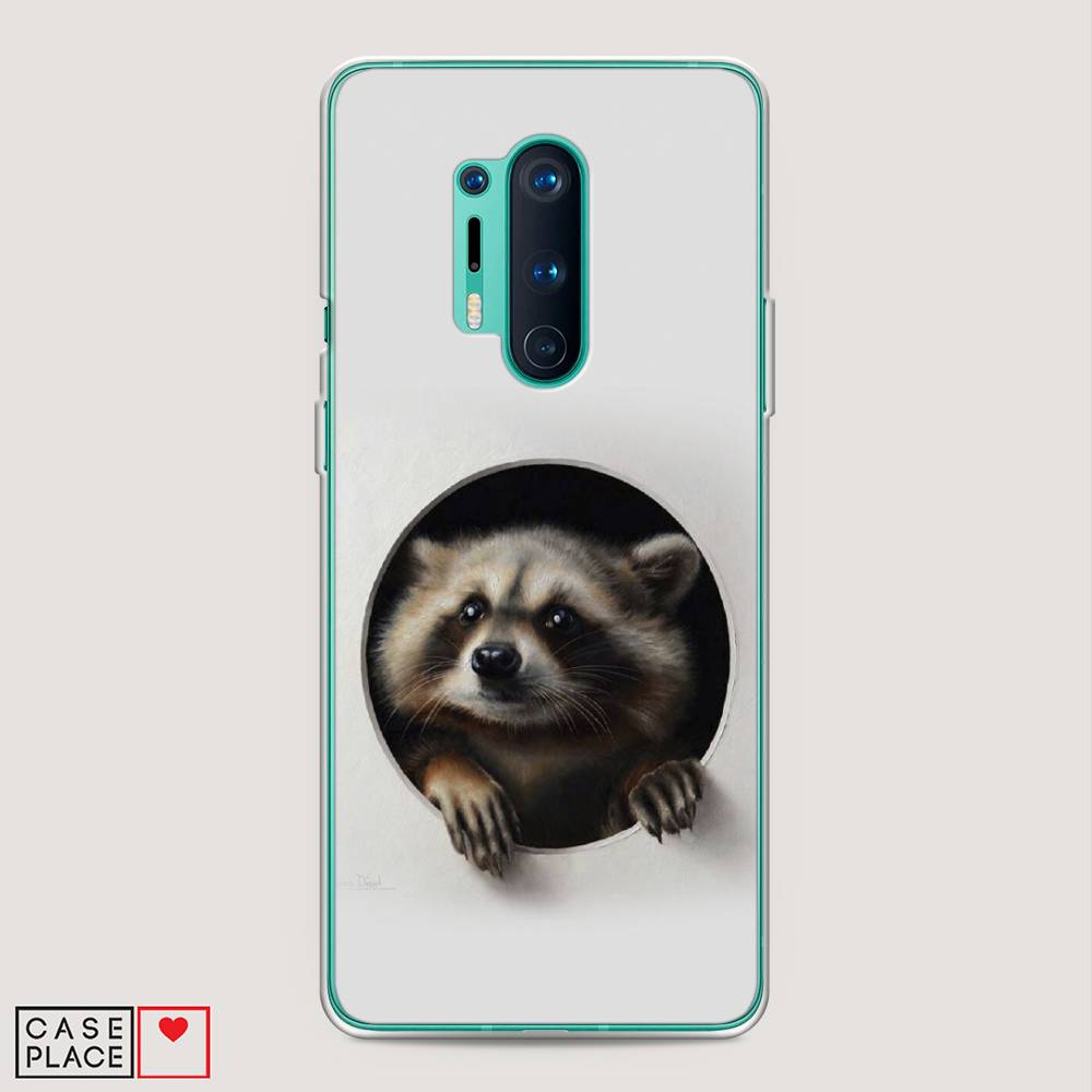 

Чехол Awog на OnePlus 8 Pro / ВанПлас 8 Pro "Любопытный енот", Коричневый;черный;белый, 151050-1
