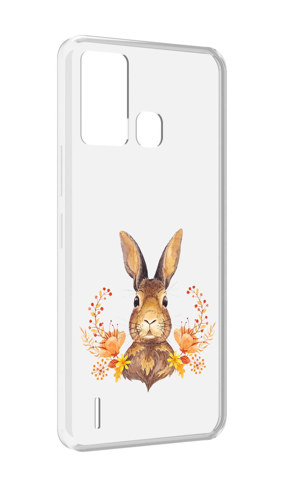 

Чехол MyPads зайка в цветах для ITEL S16 / ITEL Vision 1 Pro, Прозрачный, Tocco