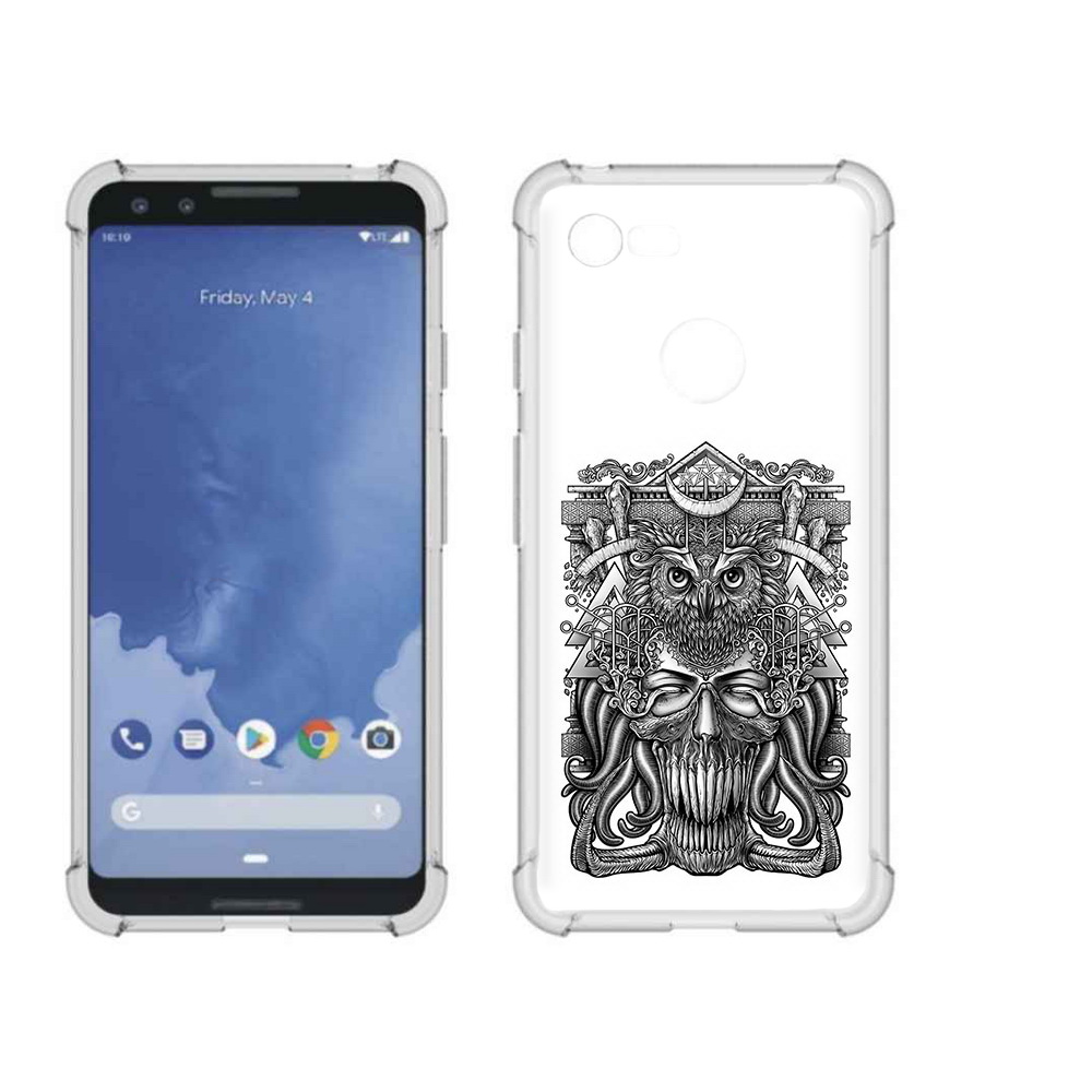 

Чехол MyPads Tocco для Google Pixel 3 зубастая сова, Прозрачный, Tocco