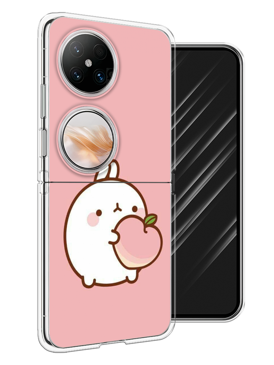 

Чехол Awog на Huawei Pocket 2 "Кролик с персиком", Розовый;бежевый, 6123850-1