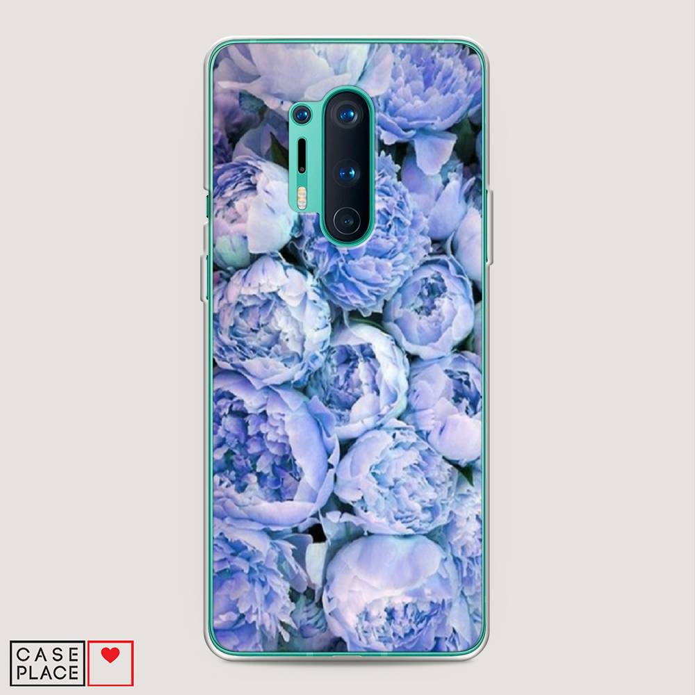 

Чехол Awog на OnePlus 8 Pro / ВанПлас 8 Pro "Пионы голубые", Голубой, 151050-8