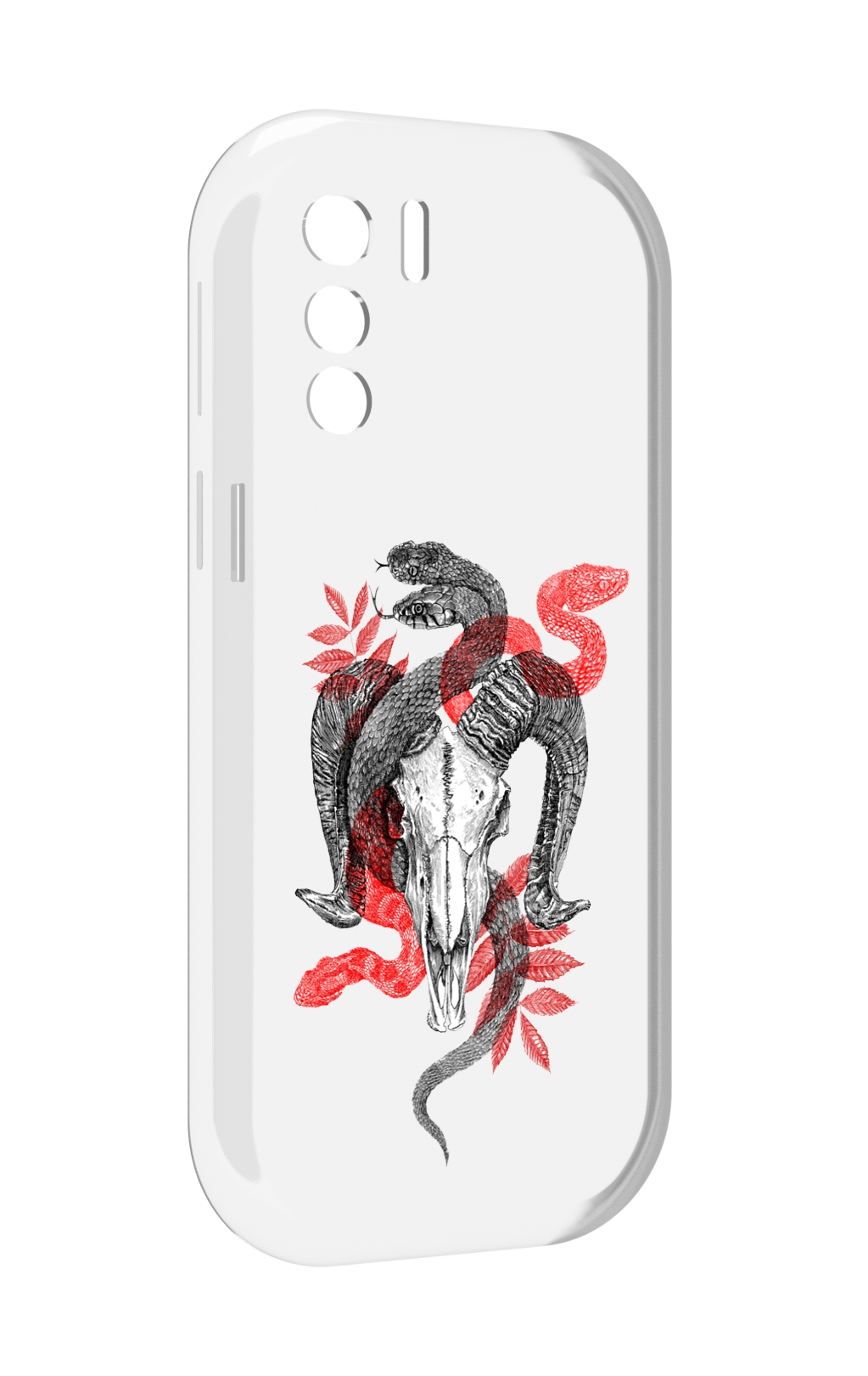 

Чехол MyPads змея в черепе рисунок для UleFone Note 13P, Прозрачный, Tocco