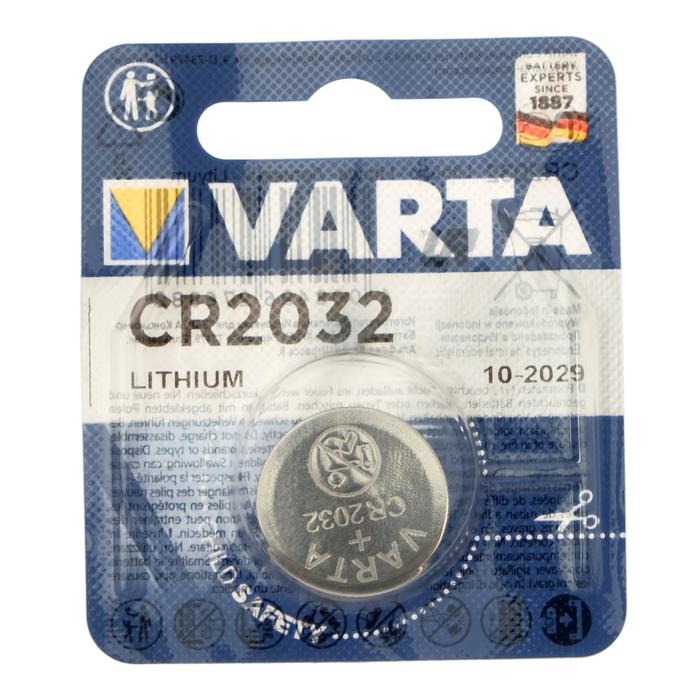 

Батарейка литиевая Varta, CR2032-1BL, 3В, блистер, 1 шт.