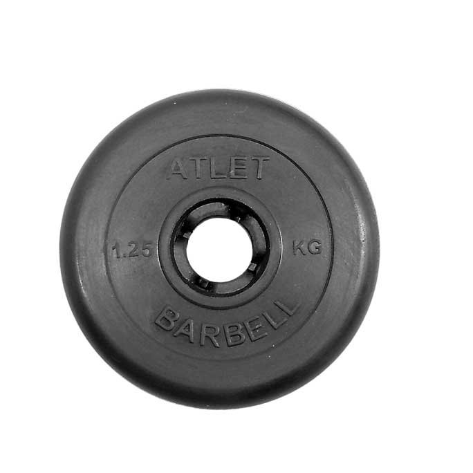 

Диск для штанги MB Barbell Atlet 1,25 кг, 31 мм черный, Atlet-12