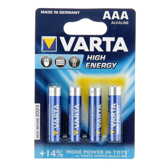 

Батарейка алкалиновая Varta HIGH ENERGY AAA набор 4 шт